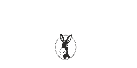 The Owen's Craft Mixers logo with bold white text with a donkey and bow tie inside a circle.