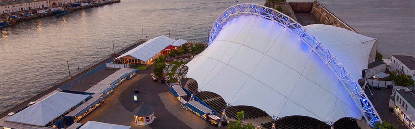 Aerial photo of Leader Bank Pavilion