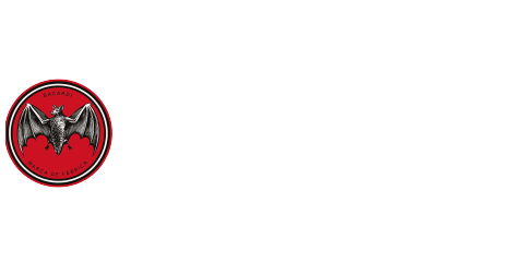 White and Red Bacardi Logo